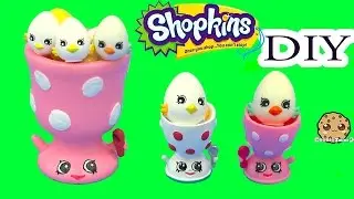 DIY Shopkins Season 4 Edgar Egg Cup Do It Yourself Eggcup Craft Video Cookieswirlc