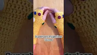 Crochet Superhero Fingerless Gloves #christmascrafts #infinitygauntlet