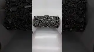 Black Crystal Embedded Clutch Rhinestone Evening Bag - CrystalClutch.com