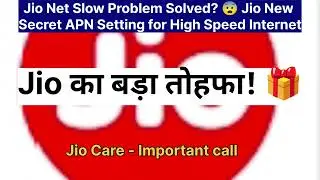 Jio Net Slow Problem Solved 😨 Jio New Secret APN Setting for High Speed Internet
