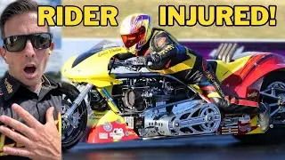 Rider Injured on Top Fuel Motorcycle | Crash & Explosion 🙏