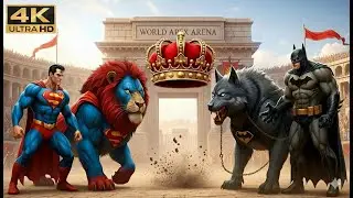 🎬TEAM SUPERMAN 🦸‍♂️ + 🦁 SUPERMAN LION  VS TEAM BATMAN 🦇 + 🐺BATMAN WOLF  | World Apex Arena 2026 | 4K