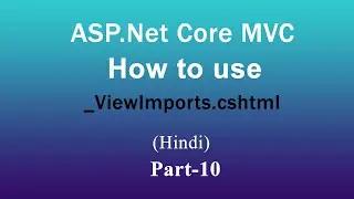 How to use ViewImports in asp.net core mvc (Hindi)