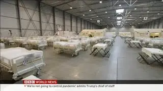 BBC World News Covid field hospital