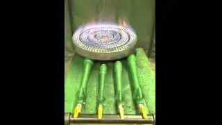V14 Raised Multi Ring Port Burner & Round Gas Burner