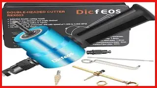 Dicfeos Double Head Metal Sheet Nibbler Cutter with Circle Cutting Accessories, Drill Attachment wit