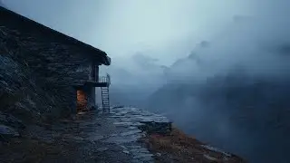 Misty Cliffside Refuge ⛰️ Relaxing Medieval Ambient Music (1 Hour)