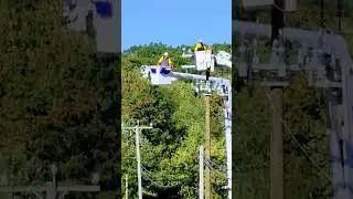 A new power pole was installed. #utility #electricity #trucks #workers