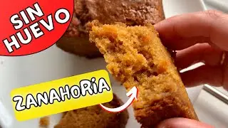 🍞 Bizcocho de Zanahoria SIN HUEVO  👉 [ Muy ESPONJOSO❗️]