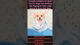Swiming Pool, Portable Foldable Pet Bath Pool for Dogs Cats Bathing Tub Playing for Kids  2021