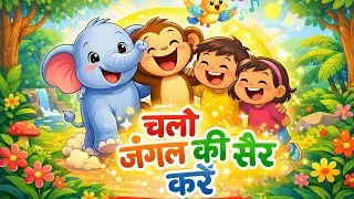 Chota Sa Bandar Masti Me 🐒 | Funny Kids Rhyme | Hindi Rhymes for Children#HindiRhymes#KidsRhymes