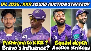 KKR IPL 2026 Auction Strategy : Strengths, Weaknesses, & Auction Targets‼️ Pathirana to KKR