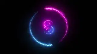 Обратный отсчёт со светящимся неоном I 10 seconds countdown timer animation with glowing neon