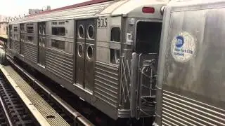 NYC Subway HD 60fps: Budd R11/34 8013 Departs Brighton Beach on TOMM 6/28/15