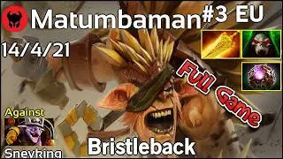 Matumbaman [Liquid] plays Bristleback!!! Dota 2 Full Game 7.20