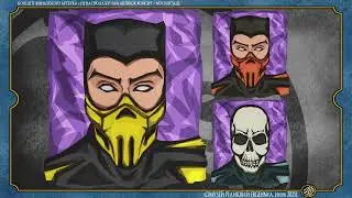 18+ Скорпион в Mortal Kombat 4 | Постер Арт | Scorpion Poster Art | Фанатский Артбук | Artbook