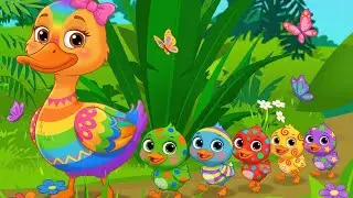 Counting Ducklings Song 🦆✨ | Learn Numbers & Colors for Kids | Fun Nursery Rhyme for Toddlers