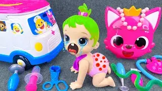 14 Minutes Satisfying With Unboxing Picnic Toy Set - Pink Ambulance Toy | ASMR