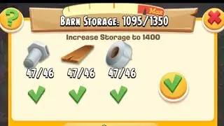Hay Day Gameplay 297 , Upgrade Silo Storage to 1400 (Level 64)
