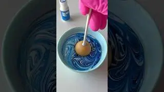 Marble Cake Pops 💙 #cakepops #satisfying #oddlysatisfying #dessert #shorts