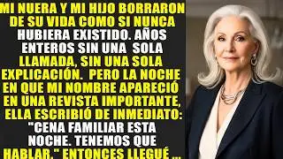 Mi nuera y mi hijo me borraron por años… salí en una revista importante y me llamaron  Cuando llegúe