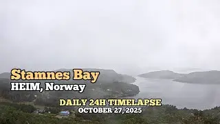 Stamnes Bay - Daily Timelapse: October 27, 2025 [Tr&oslash;ndelag, Norway]