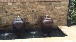 custom water feature pots splash pools
