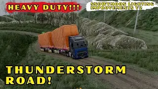 ETS2 &ndash; Volvo Long Trailer Overload | Deadly Storm Road!