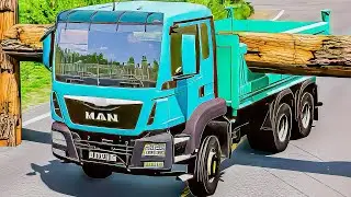 Dumper Truck Log Barrier #beamngdrive #truck