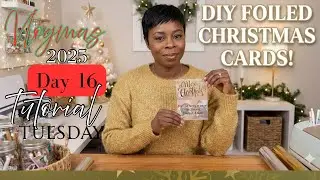🎄 Vellum Foiled Photo Christmas Card | Elegant Handmade Holiday Card Tutorial