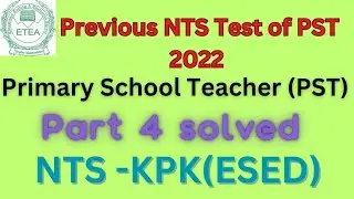 ETEA Preparation | Pst- bps 12 solved original paper(part 4) | Tree of Knowledge