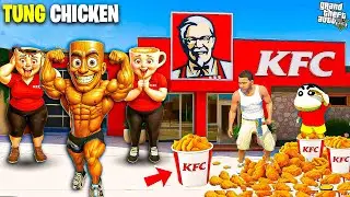 Tung Tung Sahur Open KFC CHICKEN Success Story😍 But Shinchan & Franklin are Not Allowed😡