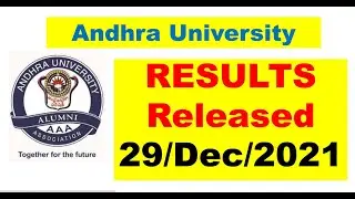 Andhra university Results Released || 29/Dec/2021