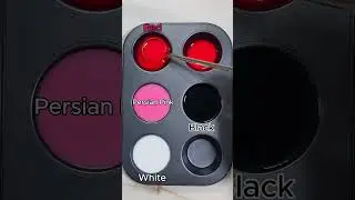 Mixing Red and Black Paints to Make Mystery Colors!