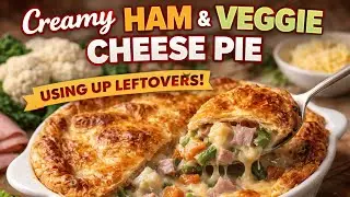 Using Up Leftovers Ham & Veggie Cheese Pie