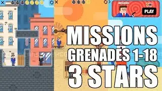 Mr Bullet MISSIONS GRENADES Level 1-18. 3 Stars