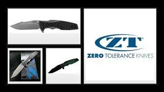 ZERO TOLERANCE HINDERER FLIPPER KNIFE CARBON FIBER TI HANDLE PLAIN 20CV EDGE 0393GLCF
