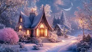 A Snowy Winter Dream 🌨️🏡| Magical Forest and Snow House Music for Relaxation
