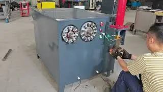 Motor Stator Cutting Machine Pulling And Recycling The Copper Inside