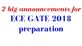 ECE GATE 2018 preparation