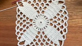 Passo a passo square de crochê #crochettutorial #croche 