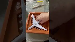 Vacuum forming to make An-225 aircraft model transparent lined packaging box #vacuumforming
