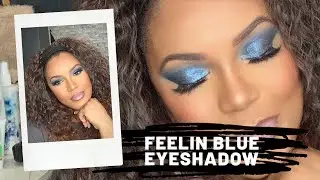 GRWM - Blue Xmas eye look | Beginner Friendly