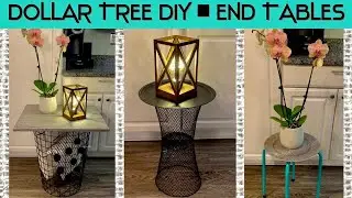DIY END TABLE + Dollar Tree DIY SIDE TABLE IDEAS | FALL FARMHOUSE