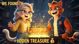 The Treasure Hunt Adventure 🏴&zwj;☠️ Animated Cat Story for Kids  Friendship & Adventure