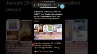 Q1 Lesson 5: Shining as Lights in the Night | Proven Character | wednesday | Marathon Lesson karon 