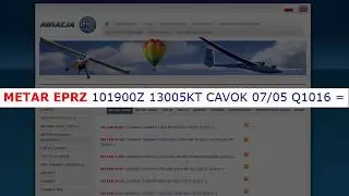 Odczytywanie depeszy METAR - poradnik