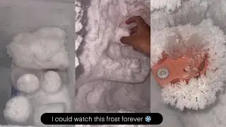 Frozen Freezer 😋 Pure freezer poetry ❄️ every scrape feels therapeutic 😌 SoothingVisuals 🥰 ASMR❤️