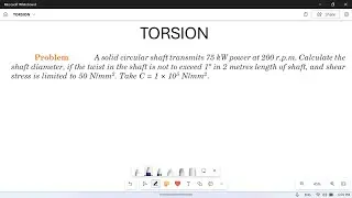 Torsion in shafts: 07: Numerical problem: allowable twist and shear stress in shaft