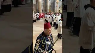 Palm Sunday procession at the Church of the Holy Sepulchre in Jerusalem. Israel 2025